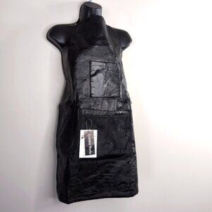 NWT Leather Works Leather Utility Kitchen Premium Sleek Black Apron